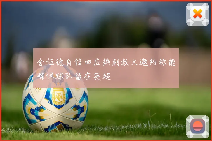 舍伍德自信回应热刺救火邀约称能确保球队留在英超